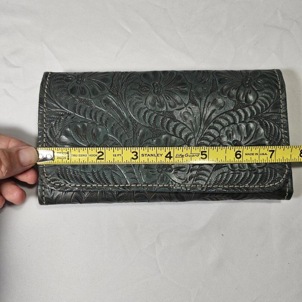 American West Women's Ladies Tri-Fold Wallet Turquoise-Vintage - Picture 9 of 10